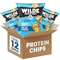 WILDE Sea Salt &amp; Vinegar Protein Chips, 12g Protein, 1.34 oz, Pack of 12