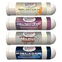 Wilder Essentials 4 Pack Aromatherapy Nasal Inhalers Gift Set, Essential Oil Scent Sticks, Funny White Elephant Stocking Stuffers, Portable Natural Diffuser Tubes, Made in USA Novelty Blend Kit