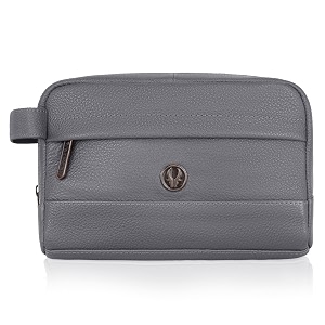 wildhorn leather toiletry bag for men amp women - dopp kit for travel large toiletry kit toiletries organizer grey 95 cm