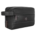 WildHorn Leather Toiletry Bag For Men & Women - Dopp Kit For Travel Large Toiletry Kit. Toiletries Organizer (Black), 9.5 CM