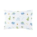 Wildkin Kids 100% Cotton Flannel Pillowcase – Soft, Breathable &amp; Toddler Size - Dinosaur Land