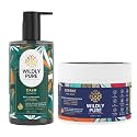 WILDLY PURE Anti Dandruff Shampoo Hair Mask Combo for Dandruff Treatment | Piroctone Olamine Hibiscus &amp; 10 More Oils, Natural Keratin | Toxin 20 Free, No Sulphate Paraben Silicone (Shampoo + Mask)