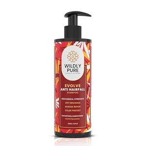 wildly pure hairfall control shampoo  with hyaluronic acid amp phospholipids  30 increase in strength in one wash  70 decrease in frizz  sulphate paraben free  men amp women  150ml evolve