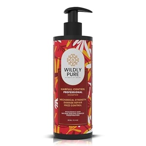 wildly pure professional hairfall control shampoo  with hyaluronic acid amp phospholipids  30 increase in strength in one wash  70 decrease in frizz  sulphate paraben free  men amp women  300ml evolve