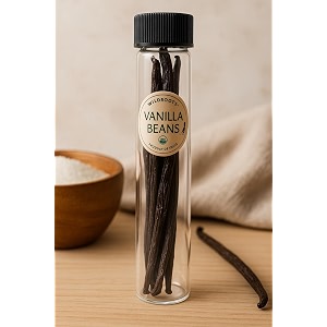 wildroots premium grade a vanilla beanspods 15 cm organically grown ideal for baking cooking desserts coffee 2 pods pack of 16 grms