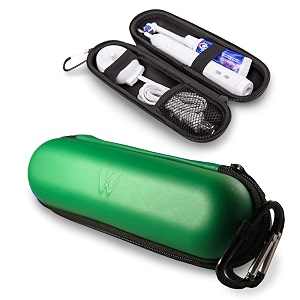 wilken electric toothbrush case  universal travel case  compatible with oral b pro phillips sonicare and more green