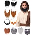 WILLBOND 10 Pcs Fake Beard Mustache Halloween Cosplay Costume Accessories