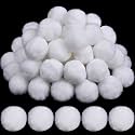 WILLBOND 100 Pcs 2 Inch Christmas Pom Pom Large White Pompoms for DIY Craft