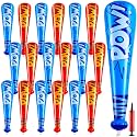 WILLBOND 18 Pcs 17 Inch Inflatable Baseball Bat Bulk Pump, Dark Blue,Red