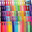 WILLBOND 200 Pcs Ribbon Hair Ties for Women Knotted Ponytail Holders Bulk