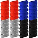 WILLBOND 42 Pcs Sports Sweatbands Sweat Headband for Kids Colorful Basketball Sweatband Cotton Terry Cloth Headband for Youth Athletic Soccer Brace Yoga Outdoor Activities