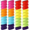 WILLBOND 42 Pcs Sports Sweatbands Sweat Headband for Kids Colorful Basketball Sweatband Cotton Terry Cloth Headband for Youth Athletic Soccer Brace Yoga Outdoor Activities