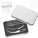 WILLBOND 5 Pcs Interlocking Tool for Locs Dreadlock Metal Box, Silver