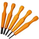 WILLBOND 5 Pcs Linoleum Carving Tool Set Wood Handle Linocut,Round