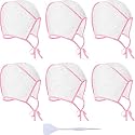 WILLBOND 6 Pcs Highlighting Cap for Hair with Hook Frosting Kit,Purple