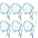 WILLBOND 6 Pcs Highlighting Cap for Hair with Hook Frosting Kit,Blue