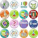 WILLBOND 72 Pcs Science Party Favor Pins Science Buttons Bulk, Cute