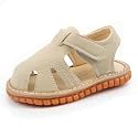 WILLFUN Baby Boy Girl Summer Infant Squeaky Sandals Premium Rubber Sole Closed-Toe Non-Slip Shoes Toddler First Walkers