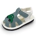 WILLFUN Baby Boy Girl Summer Infant Squeaky Sandals Premium Rubber Sole Closed-Toe Non-Slip Shoes Toddler First Walkers
