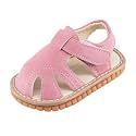 WILLFUN Baby Boy Girl Summer Infant Squeaky Sandals Premium Rubber Sole Closed-Toe Non-Slip Shoes Toddler First Walkers