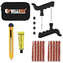 WILLIBEE 5-in-1 Tubeless Tyre Puncture Repair Kit for Car &amp; Bike | Heavy-Duty Compact Puncher Kit | Essential Flat Tyre Emergency Kit