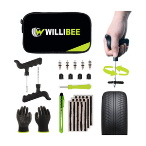 WILLIBEE 9-in-1 Tubeless Tyre Puncher Repair Kit