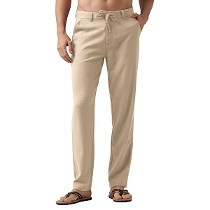 Willit Mens Linen Pants Casual Lightweight Drawstring