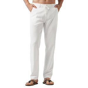 Willit Mens Linen Pants Casual Lightweight Drawstring