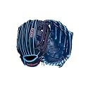Wilson A500 12" Infield Youth Baseball Glove - Left Hand Throw, Navy/Blue/Red