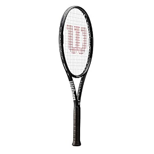 wilson pro staff precision 100 black strung tennis racquet pack of 1 320 g - carbon fibre
