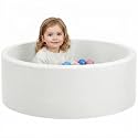 Wilwolfer Foam Ball Pit, Ball Pit for Toddlers, White, NO Balls