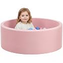 Wilwolfer Foam Ball Pit, Ball Pit for Toddlers, Pink, NO Balls