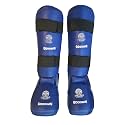 Be Win Kai Approved Goodwin Molded Karate Shin Guard (Blue, Large)