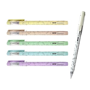 win summer ball  30 pen 20 blue ink amp 10 black ink  assorted pastel body colours  07 mm tip  smooth writing  stationary items  pen for students