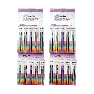 win summer ball pens  box hanger 20 blue ink pens  07 mm tip  pens for writing  cute pens design  students amp professionals use  stick pen set