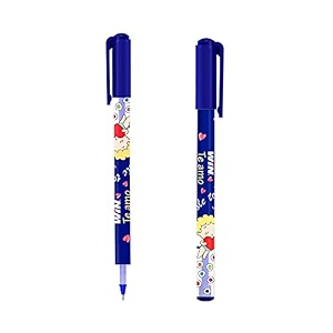 win te amo ball pens  30 blue ink pens  07mm tip  smudge free writing  cute printed body with angel amp hearts  te amo bole toh love  gifting amp stationery items  ideal for school office use