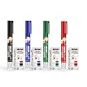 WIN Te Amo White Board Marker | 8 Markers (2 Blue, 2 Black, 2 Red &amp; 2 Green Ink Marker) | Easily Erasable Ink &amp; Refillable Markers | Bullet Tip for Bold Writing | School &amp; Office Stationery