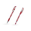 WIN X-Ten Ball Pens | 60 Red Ink With 10 Free Refills | Jumbo Refills | 0.6mm Tip | Long Lasting | Perfect for Students &amp; Exams | School, Office Use