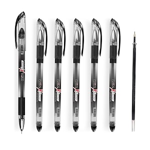 win x-ten ball pens  20 black ink pens amp 10 refills  07 mm tip  pens for writing  stationery set  ball pens for students  long lasting pens for exams  school amp office uses