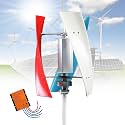Wind Turbine Generator Kit 20000W Vertical Wind Turbine Generator Kit,3-Blades Helix Wind Power Turbine, with MPPT Controller, for Home Street Lighting Chalet, Boat(Colorful,12V)