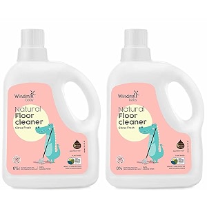 windmill baby usda certified natural floor cleaner allergen amp alcohol free baby friendly pet friendly citrus fresh for all floor types - pack of 2 950ml each