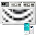 Window Air Conditioner, 12000 BTU for Rooms up to 550 Sq. Ft.- WiFi Enabled, Maintains Window View & Natural Light, 5 Modes, Ultra Quiet, Energy Savings, Easy Install, White