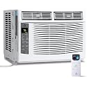 Window Air Conditioner, 6000 BTU Window AC for 250 Sq. Ft, Includes Dehumidify &amp; Fan Modes, Quiet &amp; Easy to Install, Remote Control, Ideal for Home and Office Use, Saddle-Style Design