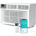 8000 BTU Window Air Conditioner Cools Up to 350 Sq. Ft., 3-In-1 WiFi Window AC Unit With Remote Control and Window Kit, Quiet Smart Room Air Conditioner for Home Office Dorms