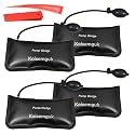 Window Door Air Wedge Bag Inflatable 4pcs Commercial Grade Air Wedge Pump Kit with 2 Pry Bars Professional Leveling Kit & Alignment Tool 10.6 Inch Large Size for Variety of Jobs