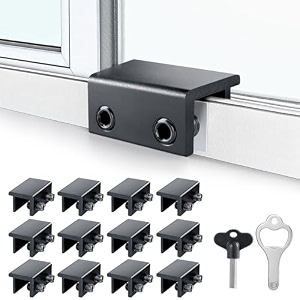 window locks12 sets sliding window locks with key for vertical amp horizontal sliding windows doorseasv to installadjustable security window lock for patio bedroom home and office black
