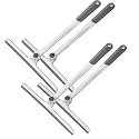 Window Squeegee, 2 Pack Shower Squeegee for Glass Doors Bathroom Mirror Windows Cars and Tile Walls, Silicone Plastic Squiggy Cleaner Tool 12 inch（4 Pack