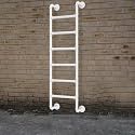 Window Well Ladder Basement Egress 5-8 Rung Wrought Iron Attic Metal Heavy-Duty Wall Mounted for Garage