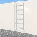 Window Well Ladder Egress Basement Escape Wall Mounted Metal Step Home Loft Climbing High Bed Outside RV