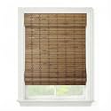 Windowsandgarden Cordless Woven Wood Roman Shades, 32W x 48H, Eastfield Teak, Sizes 20-72 Wide and 24-72 High